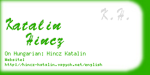 katalin hincz business card